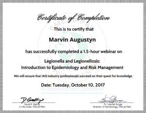 Certificate of Completion